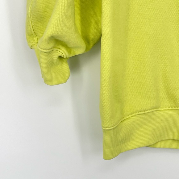 AGOLDE Womens Crew Neck Long Sleeve‎ Vibrant Yellow Normcore Sweatshirt Small - Picture 4 of 10